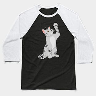 GRAY CAT Baseball T-Shirt